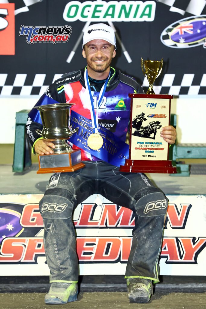 2025 FIM Oceania Speedway - Rohan Tungate has finished his 2025 Australian speedway season in scintillating fashion - Image by Judy Mackay