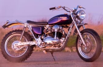 The Last Sled: A sparkling Kawasaki W650 scrambler...