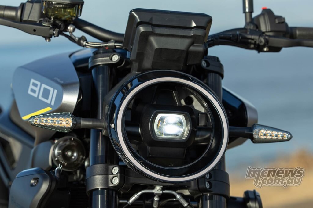 The 801 headlight is new, with LED indicators also run