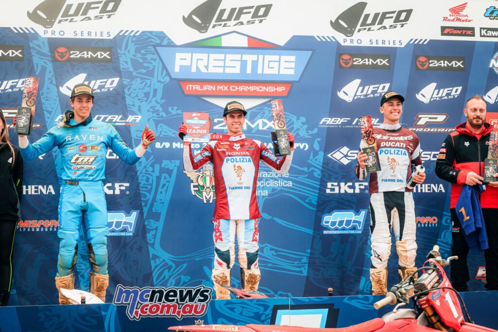 Italian Prestige MX2 Round One Podium