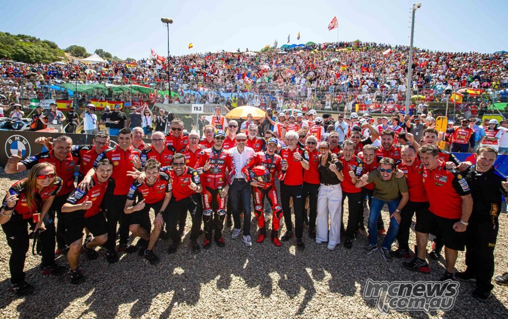 Ducati took their 19th successive Sprint win. They are on course to taking their 22nd GP win in a row, to equal Honda's record of 22 in a row from Malaysia 1997 through the 1998 Dutch TT.