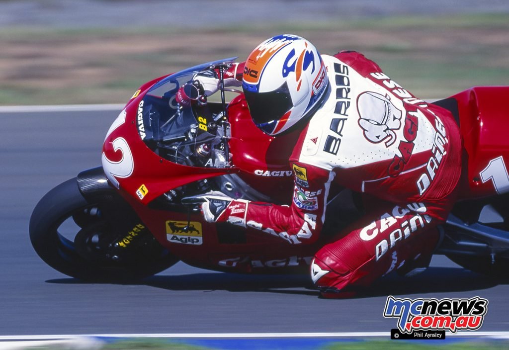Alex Barros at the AGP in 1991 Cagiva C591