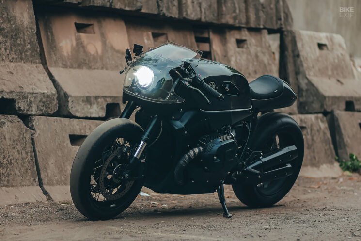Batman themed BMW R nineT by Smoked Garage