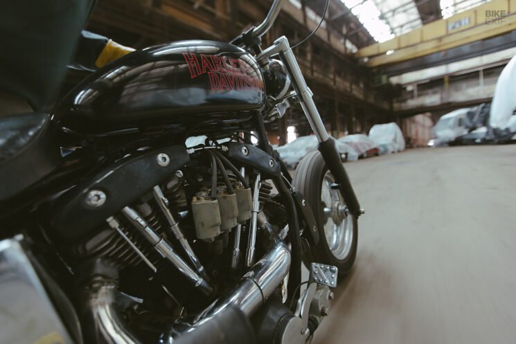 Three-cylinder Harley-Davidson Shovelhead