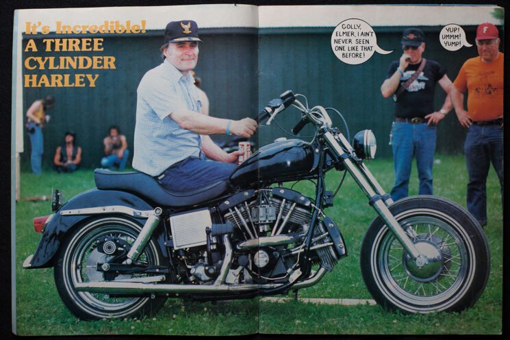 Three-cylinder Harley-Davidson Shovelhead