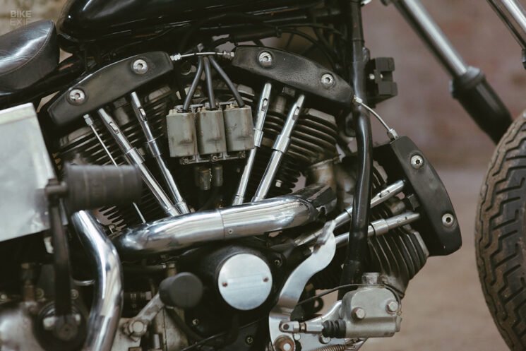 Three-cylinder Harley-Davidson Shovelhead