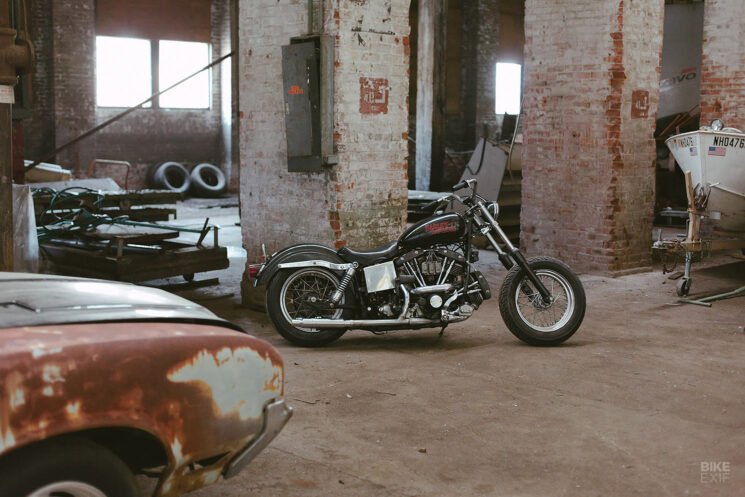 Three-cylinder Harley-Davidson Shovelhead