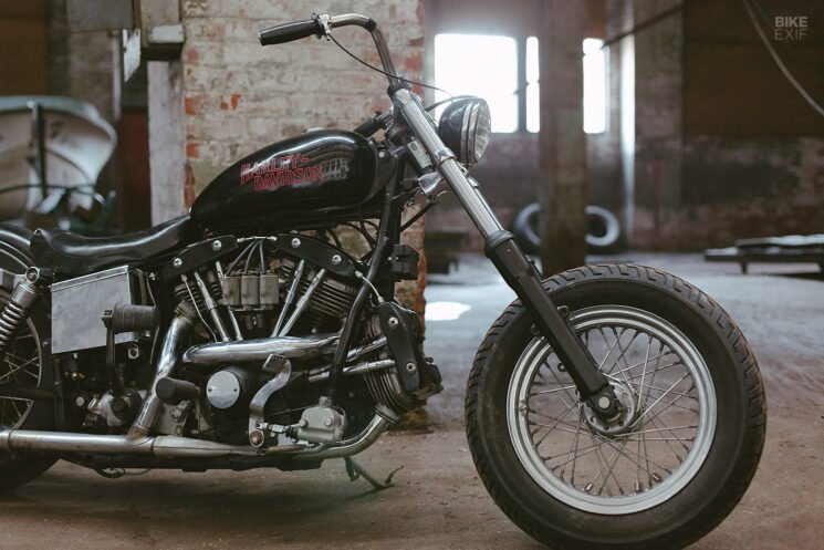 Three-cylinder Harley-Davidson Shovelhead