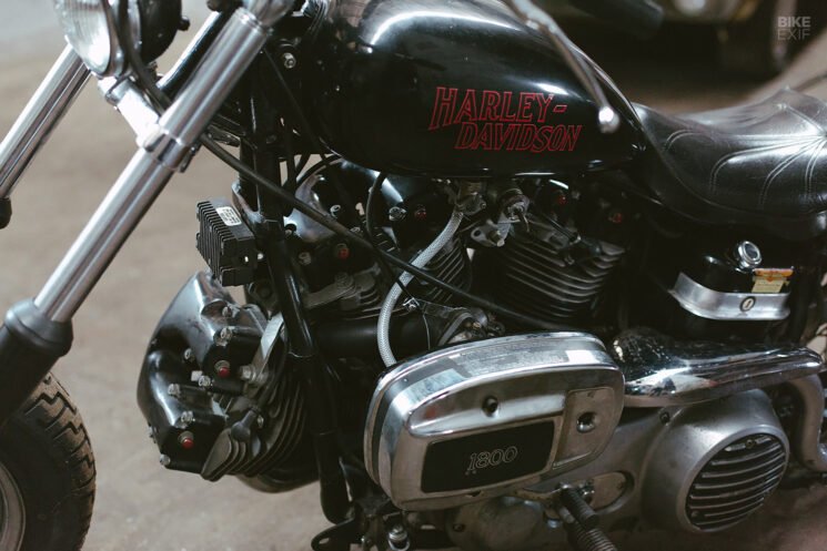 Three-cylinder Harley-Davidson Shovelhead