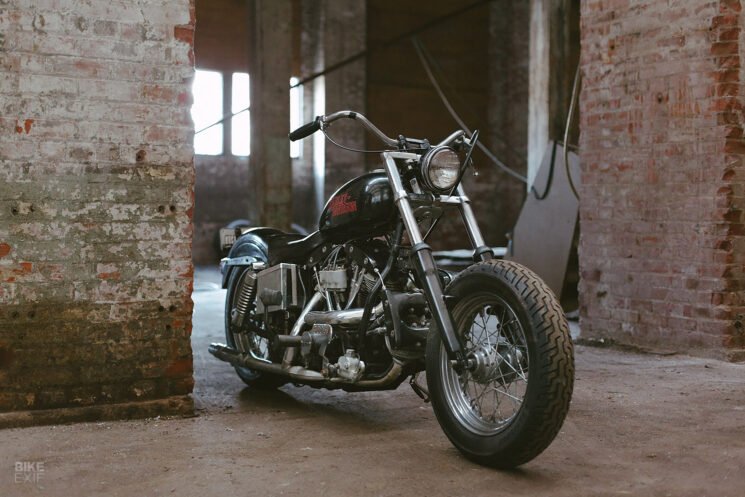 Three-cylinder Harley-Davidson Shovelhead