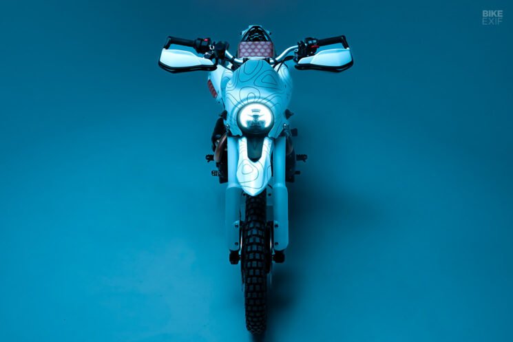 The Alps Edition Triumph Scrambler 1200 bolt-on kit by Crooked Motorcycles