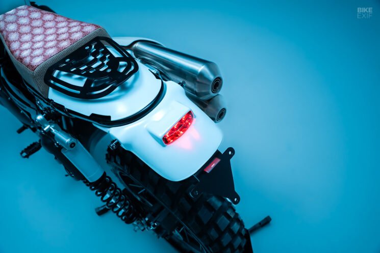 The Alps Edition Triumph Scrambler 1200 bolt-on kit by Crooked Motorcycles