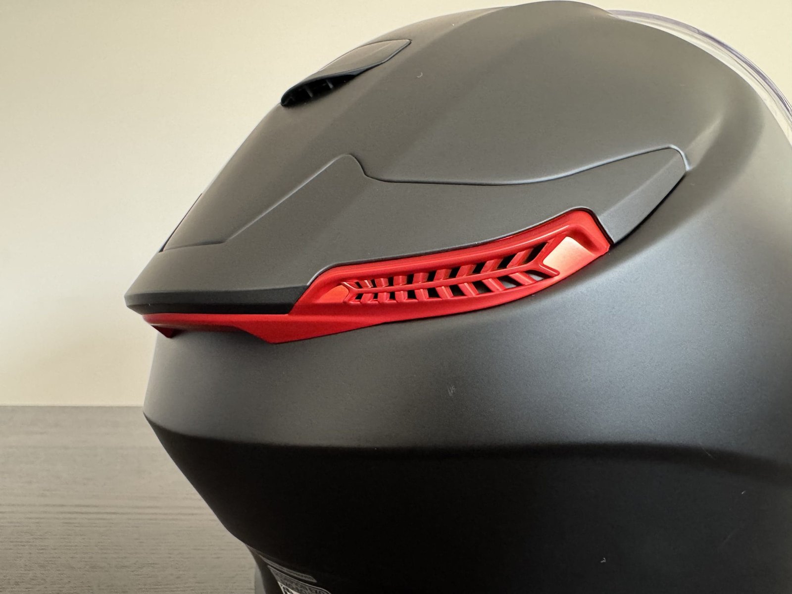 Rear view of the EXO-Eclipse Solid Helmet