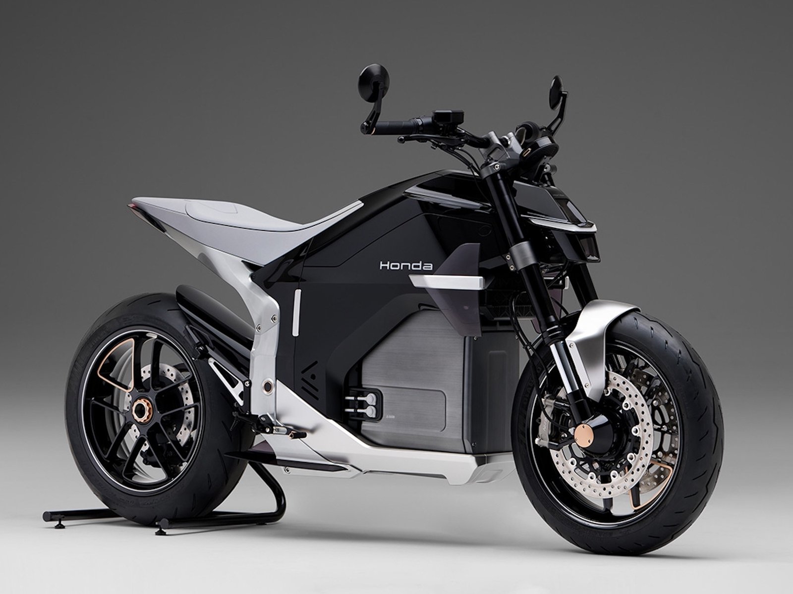 A Honda EV motorcycle. 
