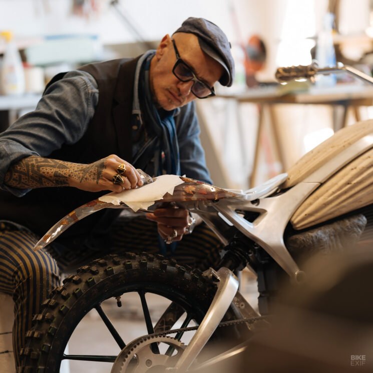 Motototem Flying Flea art bike by Mattia Biagi