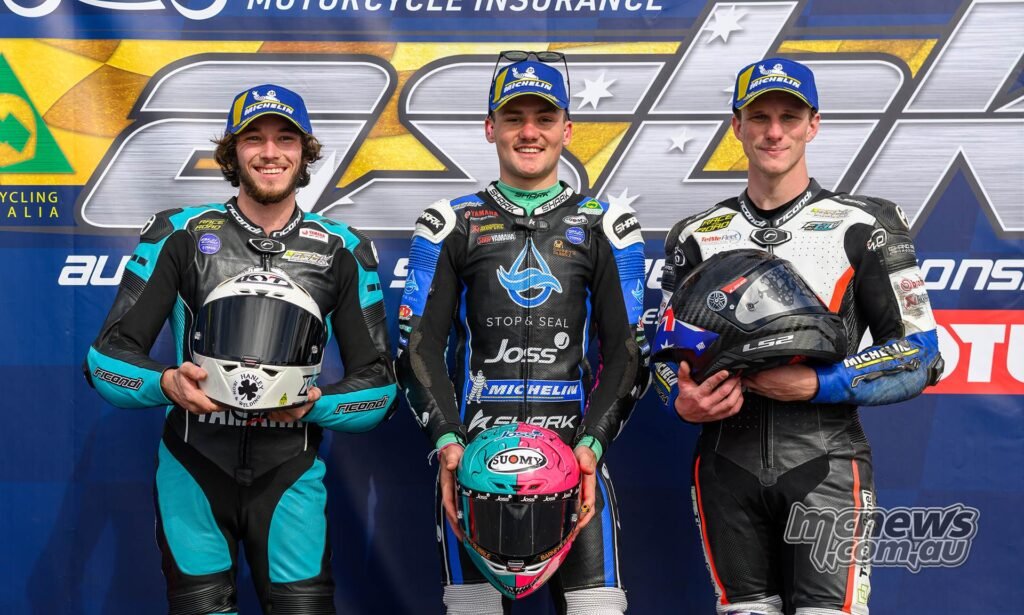 ASBK 2025 - Round Four - Morgan Park - Supersport Qualifying Results1. Archie McDonald 1m14.171 2. Tom Edwards 1m14.949 3. Jack Mahaffy 1m15.174