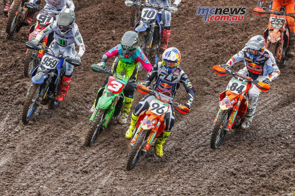 Lucas Coenen leads Romain Febvre