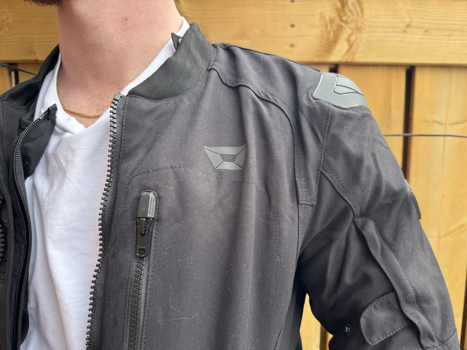 Left chest of the Cortech Versa-Flo Jacket