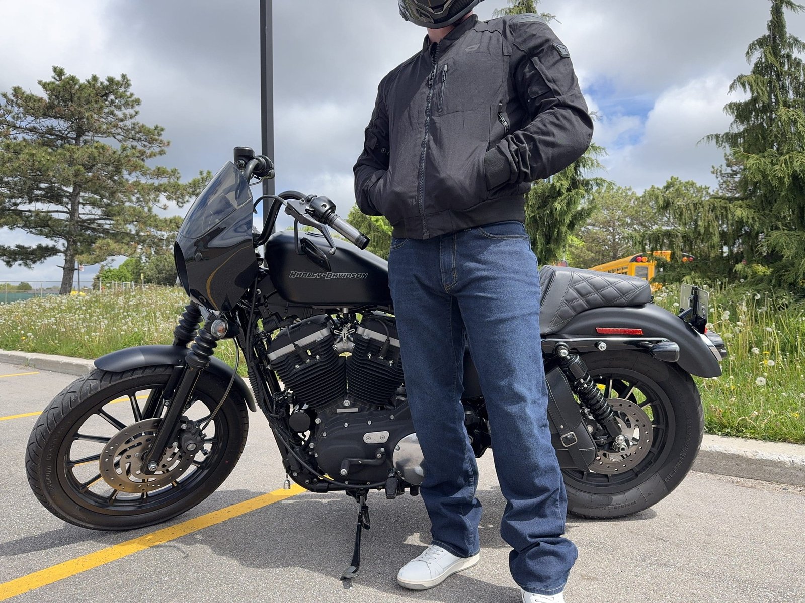 Rider wearing the Cortech Versa-Flo Jacket