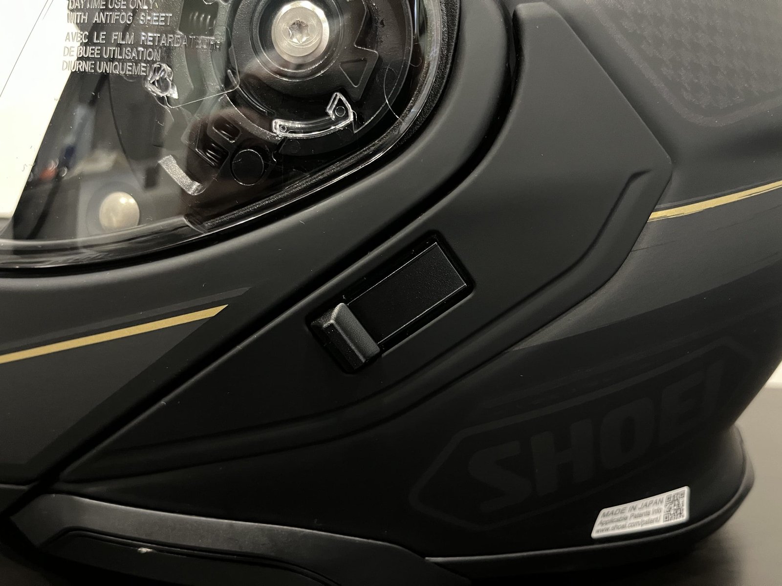 Shoei Neotec 3 Satori TC-5 Helmet internal visor switch