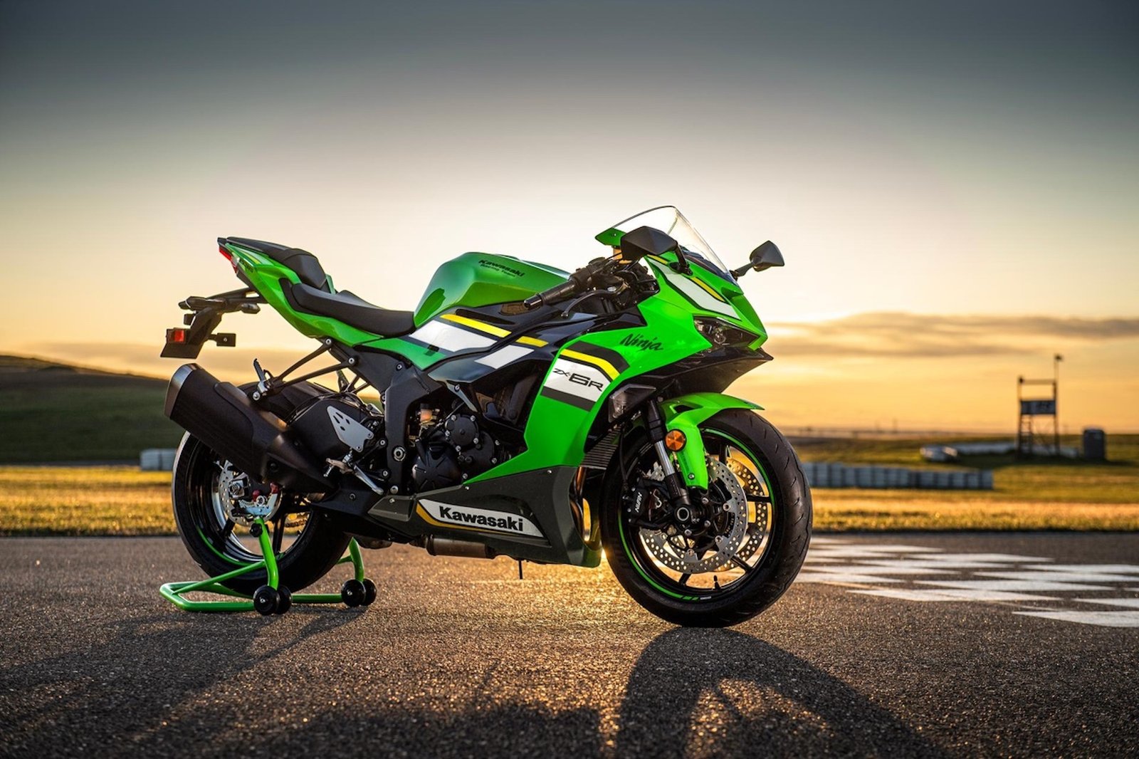 A view of a Kawasaki ZX-6R.