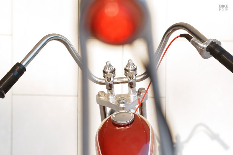 Custom-built Honda Cub chopper with a Zongshen engine