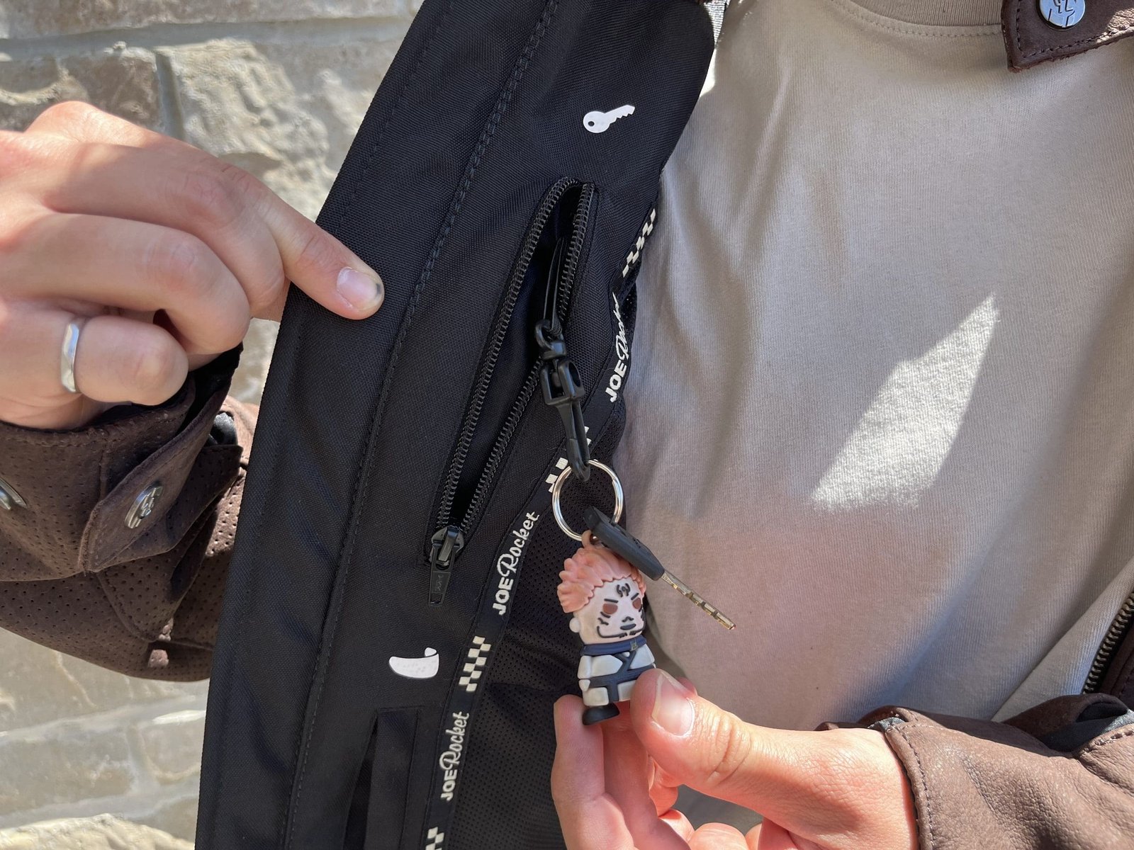 inside key pocket for Joe Rocket Classic 92 Leather Jacket