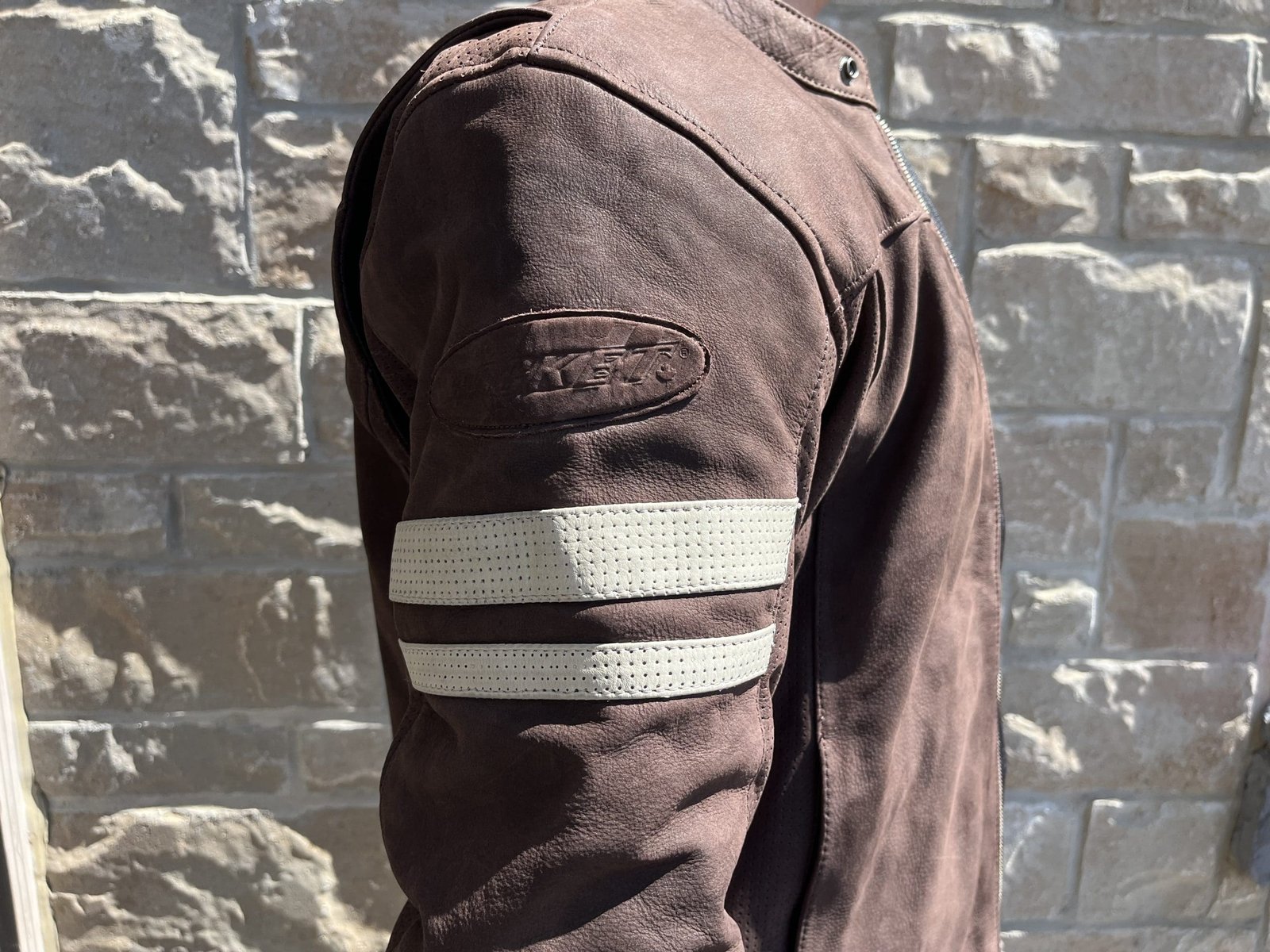 reflective arm band of Joe Rocket Classic 92 Leather Jacket