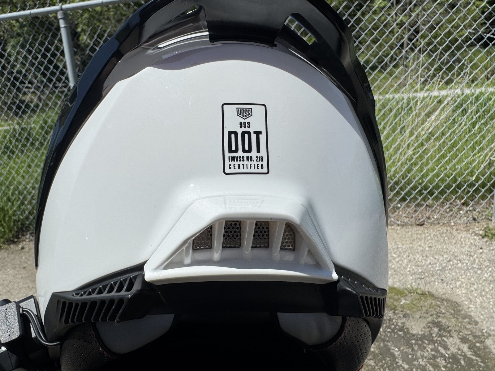 DOT certification on the Voss 993 Moto-S