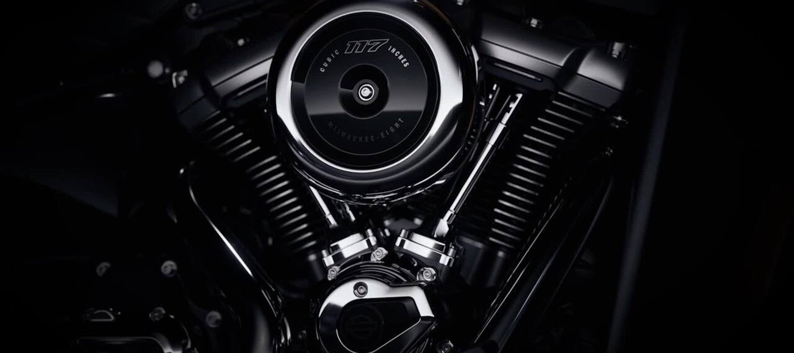 A view of a Harley-Davidson engine.