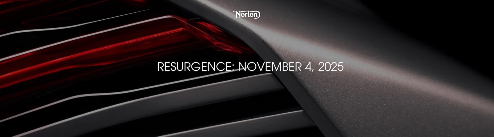 A view of two Norton motorcycles.