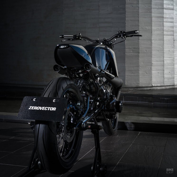 Custom Suzuki 125 two-stroke street tracker