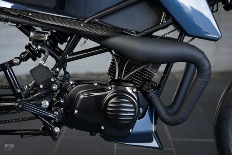 Custom Suzuki 125 two-stroke street tracker