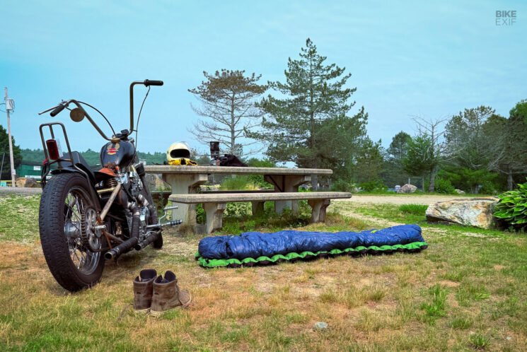 Motorcycle Cowboy Camping
