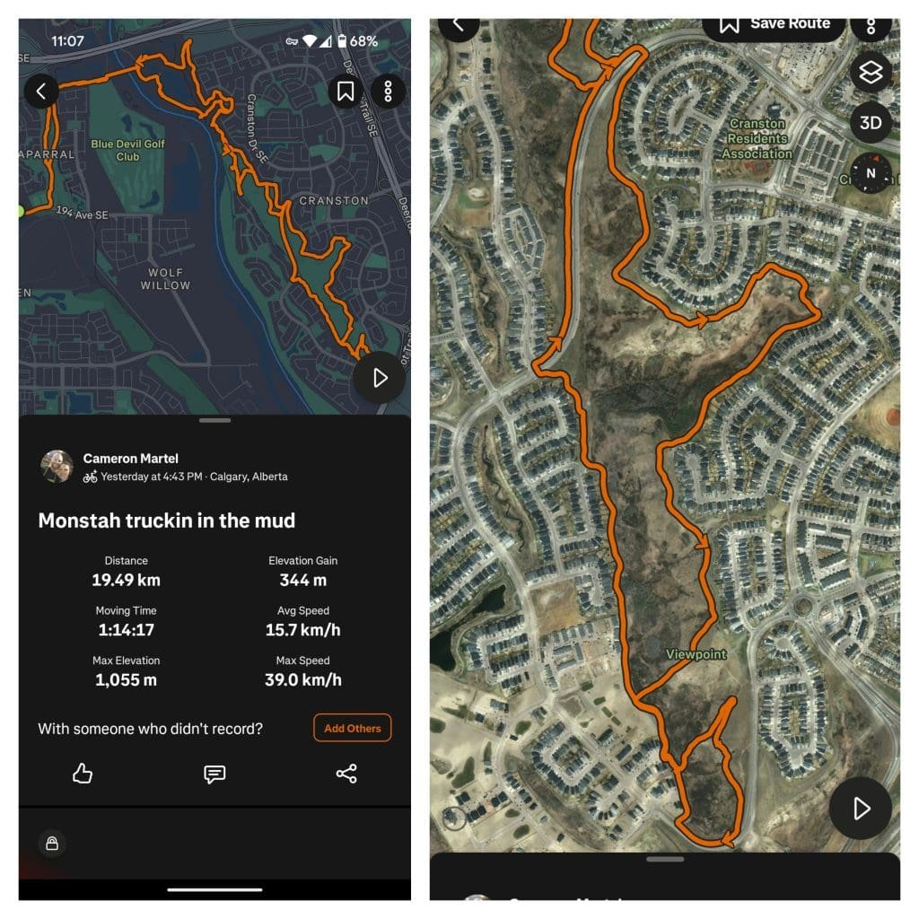 riverstone test loop trail in calgary, ab