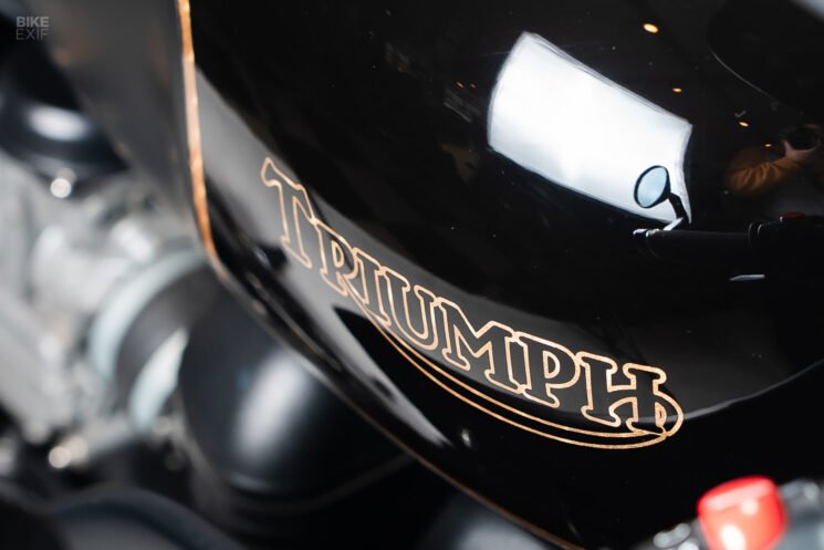 Triumph Bonneville café racer by STG Tracker