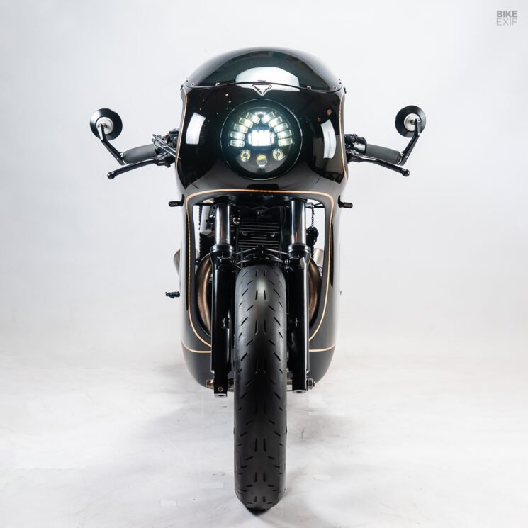 Triumph Bonneville café racer by STG Tracker