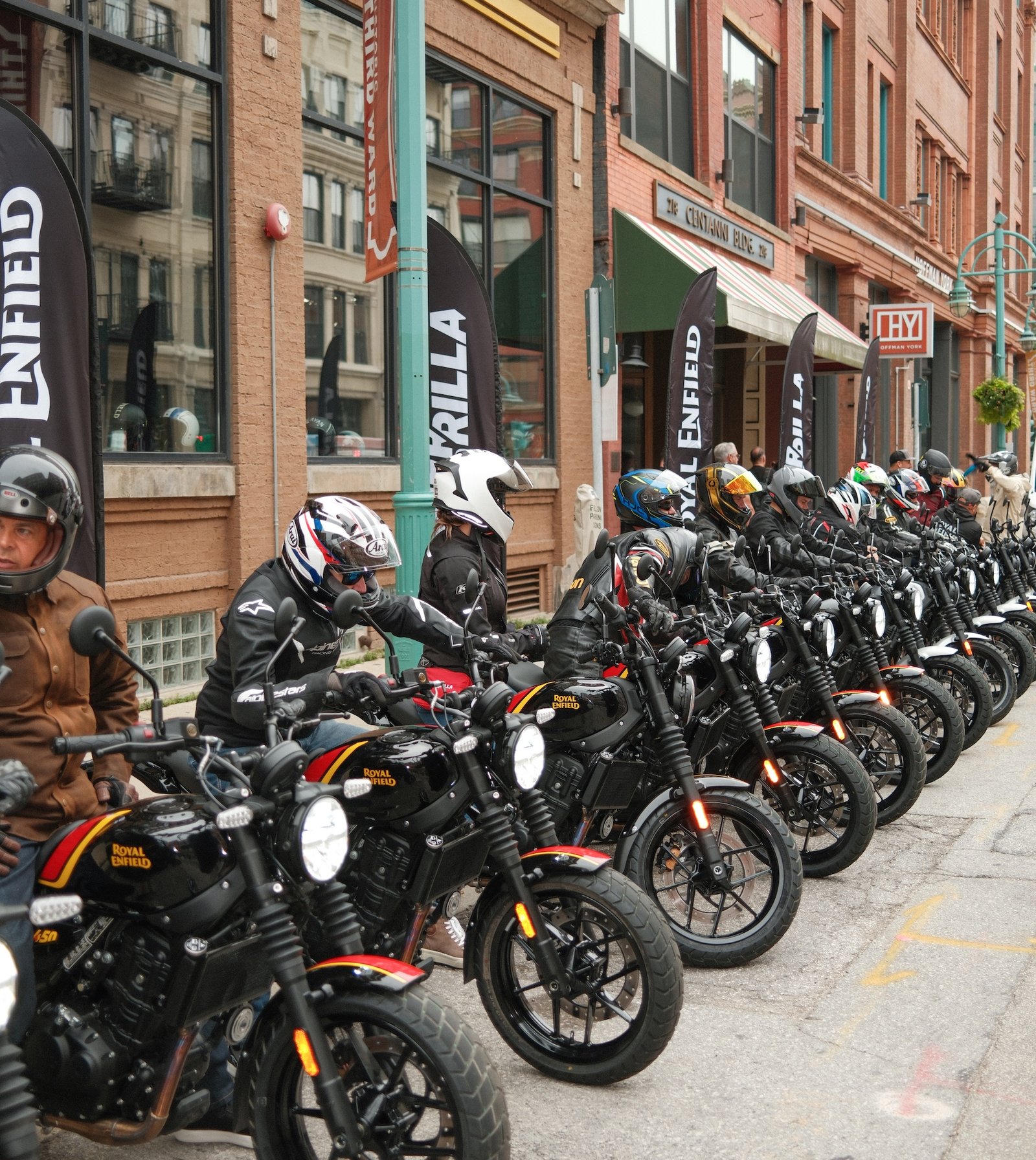 A view fo the RENA crew at Royal Enfield's Guerilla 450 event. Media sourced from Ryoal Enfield. 