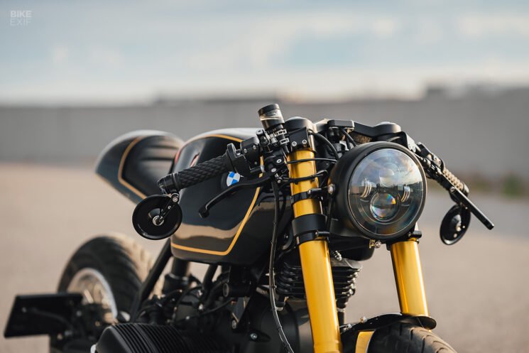 BMW R1100 café racer with vintage boxer aesthetics