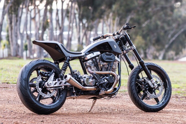 Harley-Davidson Shovelhead street tracker by Stoos Customs