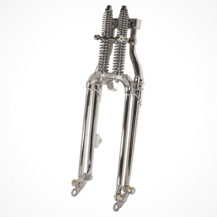 The Mid USA Antique Springer fork is an excellent choice for custom motorcycle builders who prefer the look of vintage Harley springers with modern enhancements. 