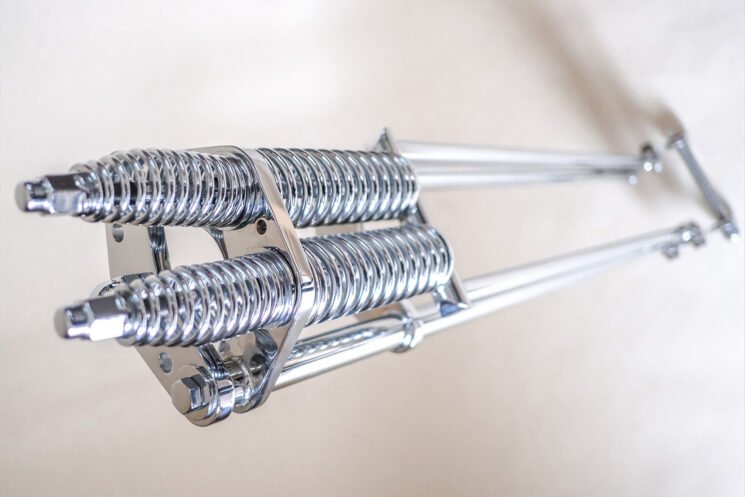 The Offset Springer from Northern Springer is an excellent option for custom motorcycles embracing the skinny chopper look.