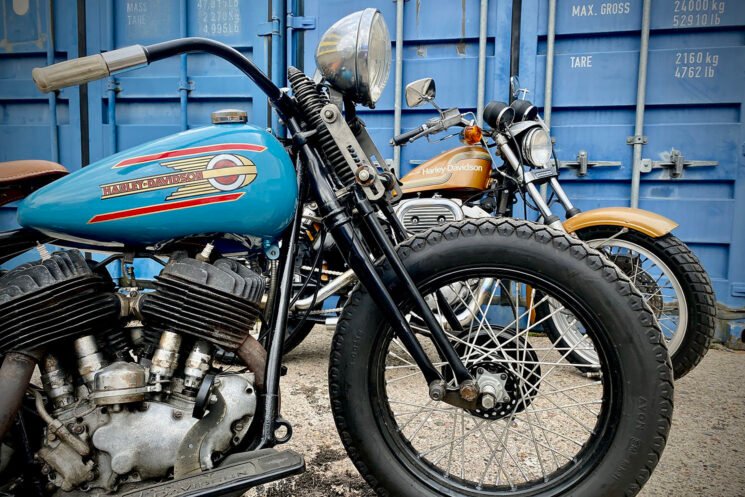 Antique Harley-Davidson springer front end