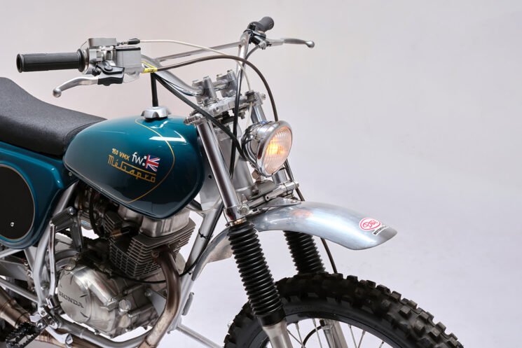 Vintage motocross bike built by Frontwheel Motors