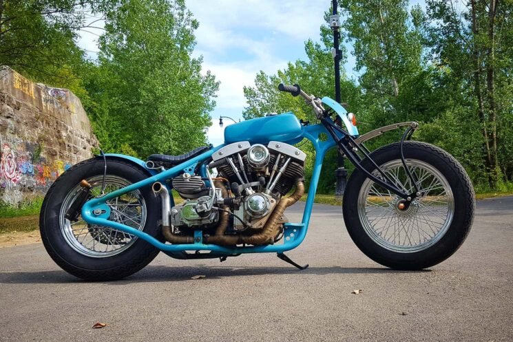 The Velocity leaf-spring motorcycle fork from VooDoo Vintage is an excellent option for adding unique antique flavor to your motorcycle build.