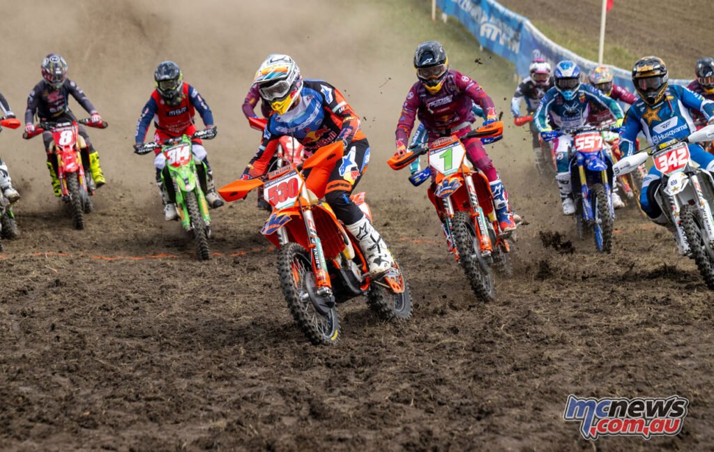 Ben Kelley (FMF KTM Factory Racing) would get the jump off the line, earning himself the $250 Landers KTM XC1 Holeshot Award - Image by Mack Faint