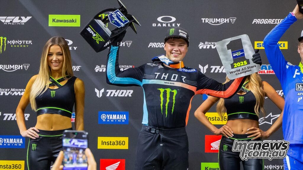 Westerrn Australian Kayden Minear dominated on Friday then finished second on Saturday to win the SMX Next Championship