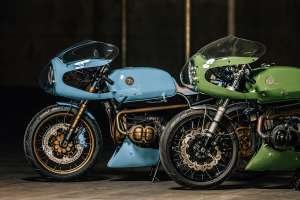 BMW R100 café racer in Gulf Blue by 72 Performance USA