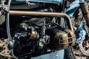 BMW R100 café racer in Gulf Blue by 72 Performance USA