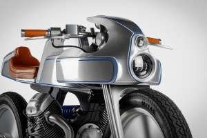Aviation-themed Moto Guzzi Breva café racer by ShifCustom